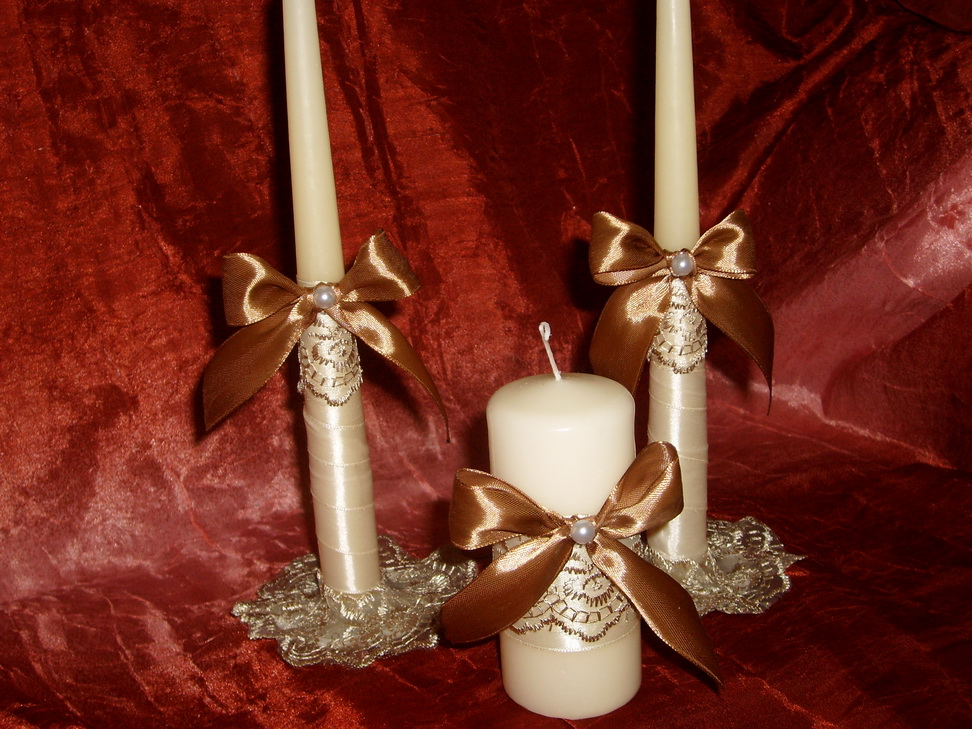 Свечи для семейного очага на свадьбу